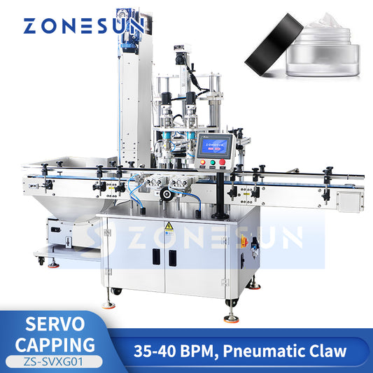 ZONESUN ZS-SVXG01 Automatic Servo Capping Machine for Bottles and Jars Packaging
