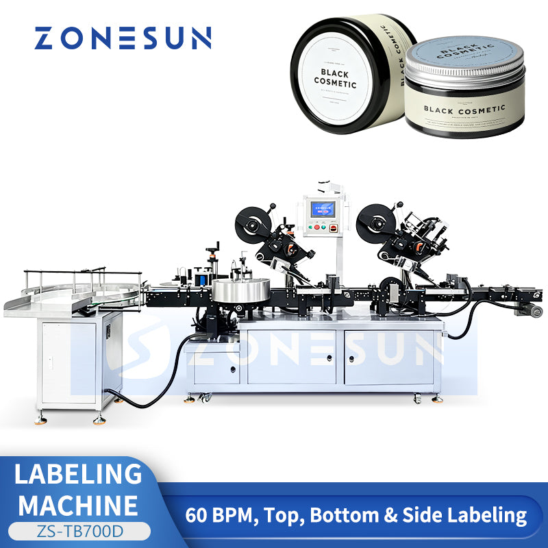 ZONESUN ZS-TB700D Automatic Top Bottom and Side Bottle Labeling Machine