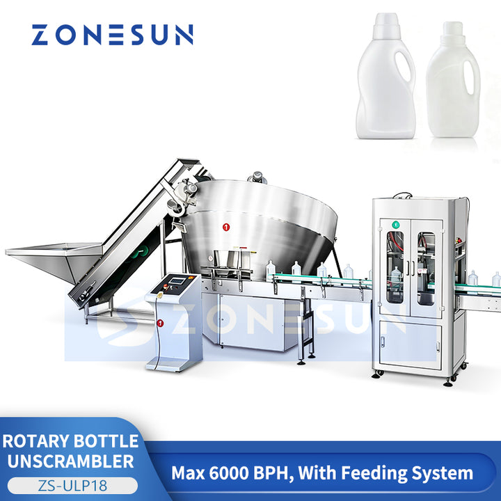ZONESUN ZS-ULP18 Fully Automatic Rotary Plastic Bottle Unscrambler