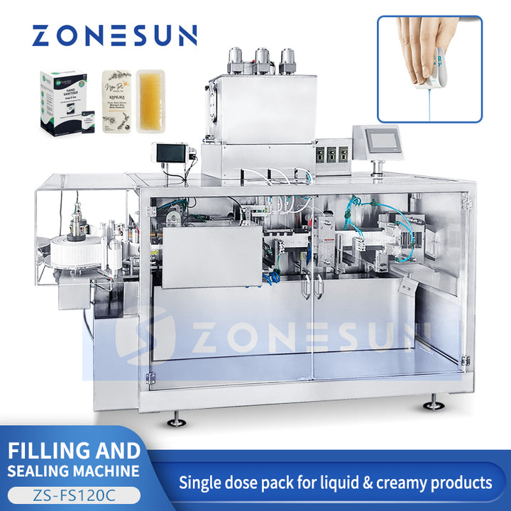 Zonesun ZS-FS120C Easy Snap Packer | Single Dose Pack for Liquid & Creamy Product