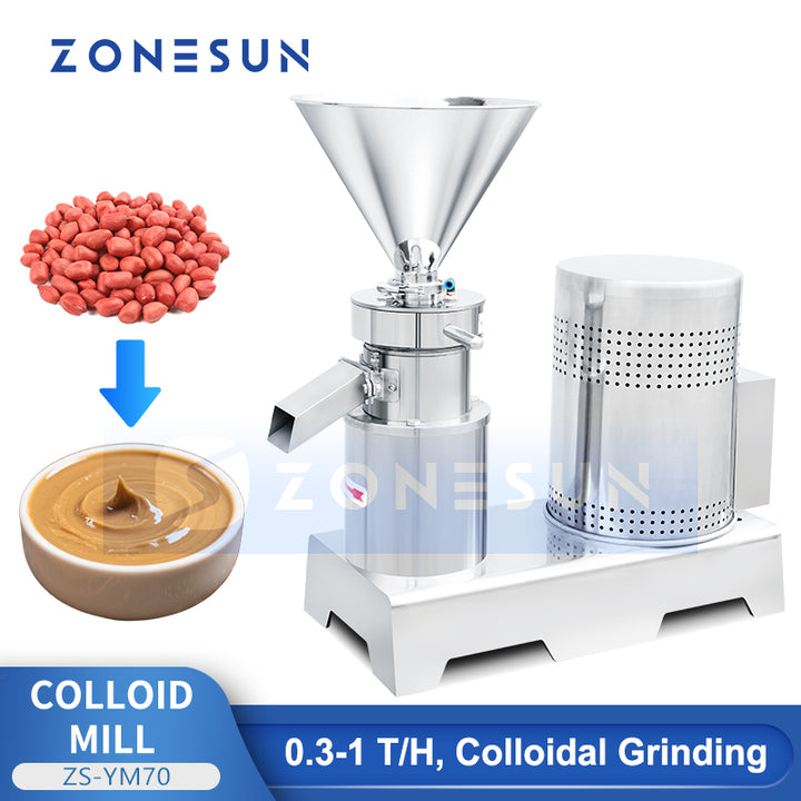 ZONESUN ZS-YM70 Industrial Peanut Butter Grinder Colloid Mill Machine