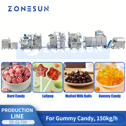 Zonesun ZS-GL150 Gummy Candy Production Line Cooking & Cooling System