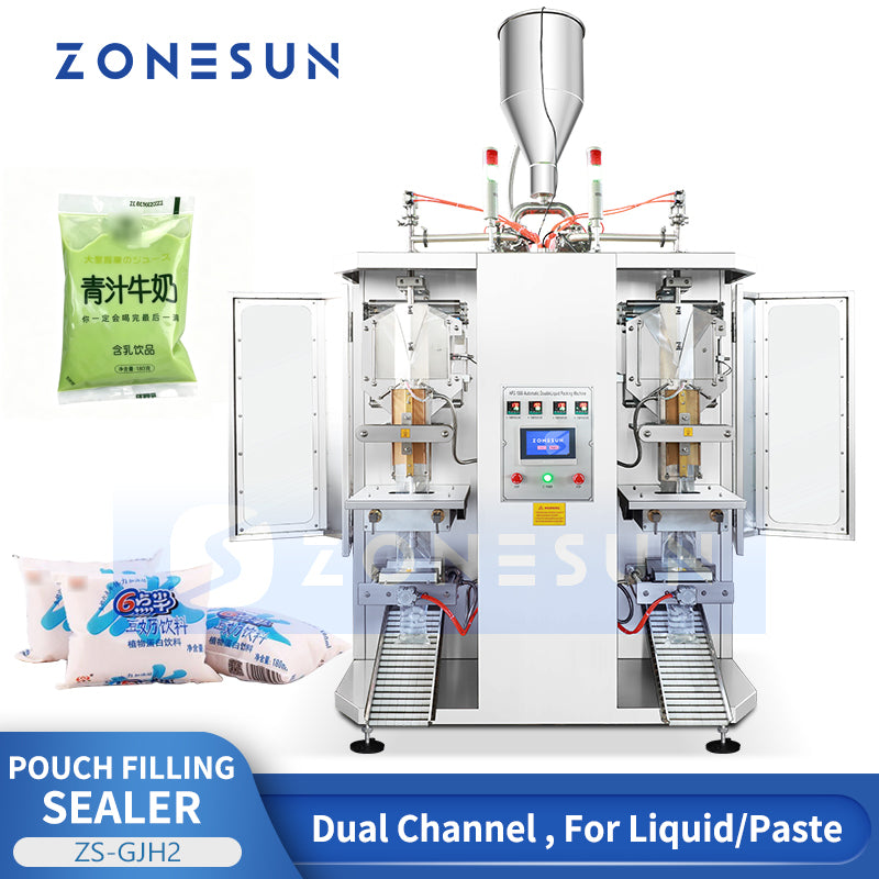 Zonesun ZS-GJH2 Dual Channel Liquid Pouch Filling Machine