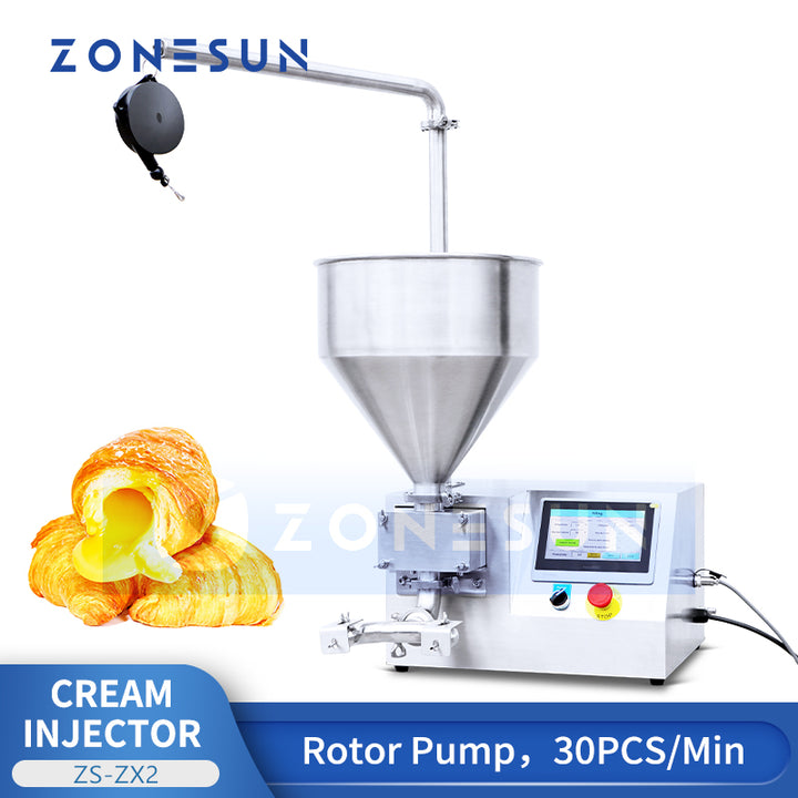 ZONESUN ZS-ZX2 Semi-Automatic Cupcake Bread Pastry Jam Cream Injector Filling Machine