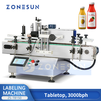 ZONESUN ZS-TB150 Máquina automática de rotulagem para garrafas redondas
