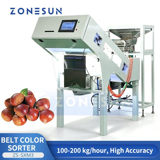 ZONESUN ZS-SXM3 Mini Belt Type CCD Color Sorting Machine for Grains Seeds Plastics