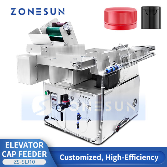 Quiet & Fast: ZONESUN ZS-SLJ10 Automatic Stepped Lifting Bottle Cap Feider and Sorter Machine