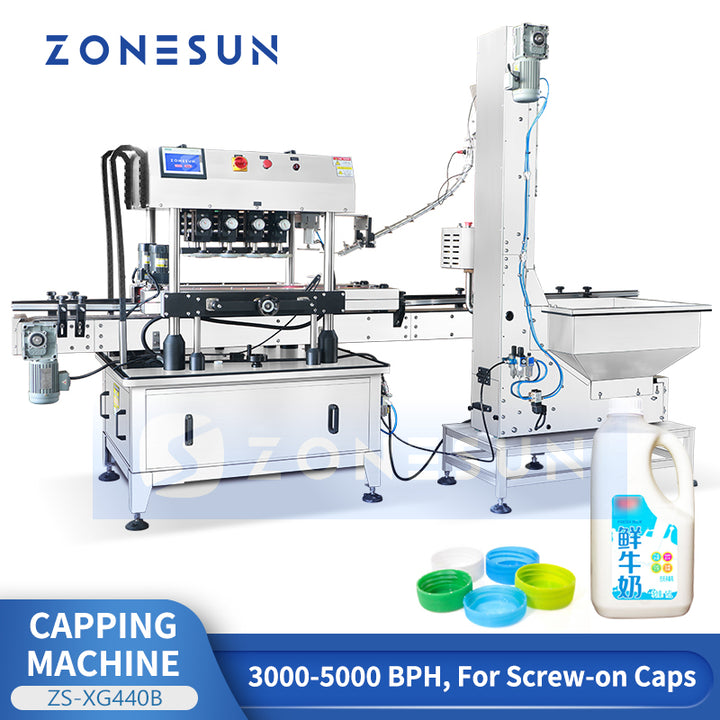 ZONESUN ZS-XG440B Automatic High-Speed Press and Screw Capping  Machine