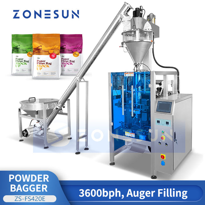 ZONESUN ZS-FS420E Automatic Powder Bagging Packaging Machine with Auger Filler
