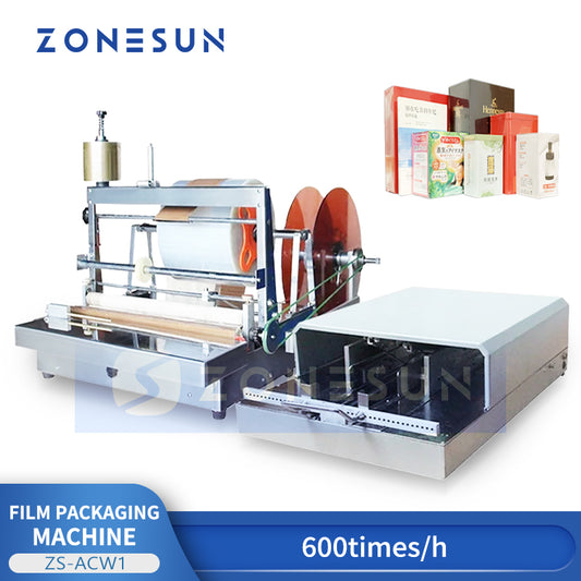 ZONESUN ZS-ACW88 Máquina empacadora de envoltura de celofán manual 