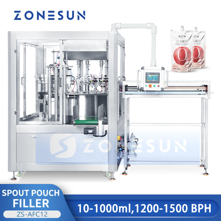 ZONESUN ZS-AFC12 Automatic Spout Pouch Filling&Capping Machine for Liquid Paste