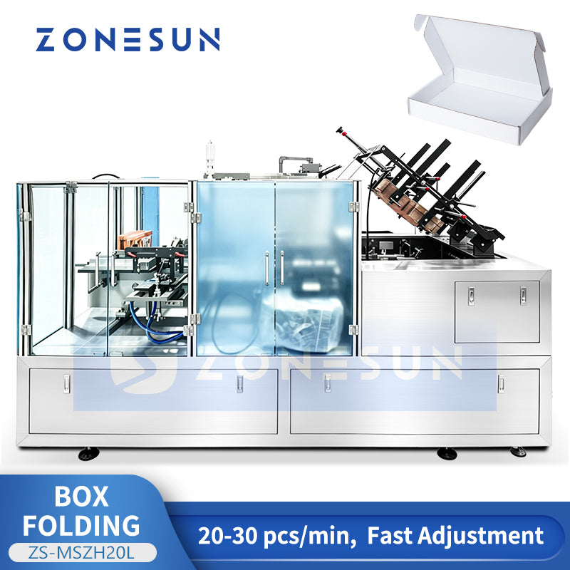 ZONESUN ZS-MSZH20L Automatic Mailer Box Folding Forming Machine with Vacuum Box Picking