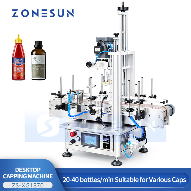 ZONESUN ZS-XG1870 Pneumatic Desktop Automatic Capping Machine