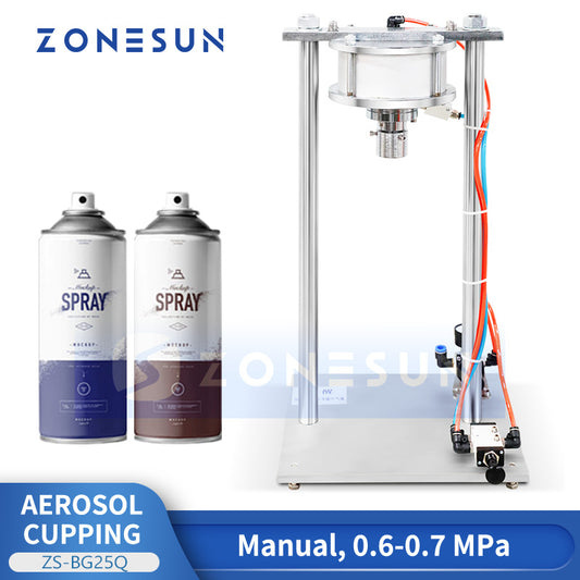 ZONESUN ZS-BG250 Pneumatic Aerosol Can De-capping Machine for Spray Can Valve Removal