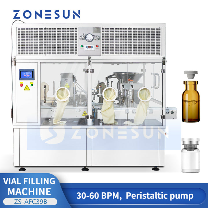 ZONESUN ZS‑AFC39B Automatic Vial Filling Stoppering and Capping Line