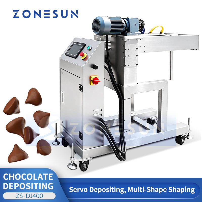 High Precision: ZONESUN ZS-DJ400 Automatic Servo Chocolate Chip & Drop Depositing Machine
