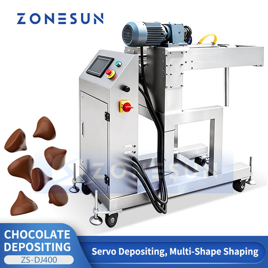 High Precision: ZONESUN ZS-DJ400 Automatic Servo Chocolate Chip & Drop Depositing Machine
