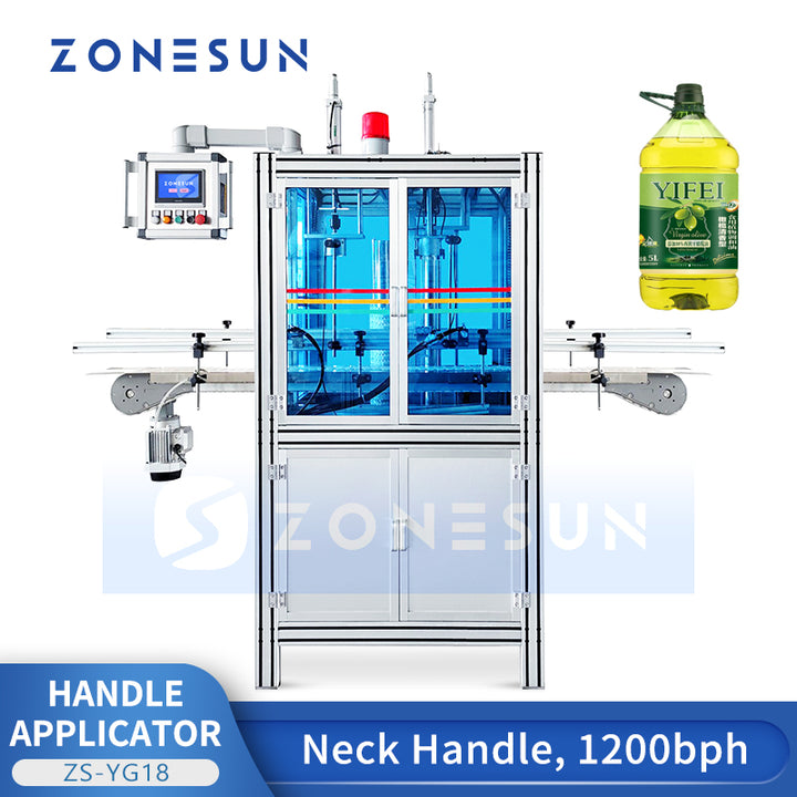 Zonesun ZS-YG18 Bottle Handle Applicator Ring Lifting Insert Machine for PET/HDPE Bottle