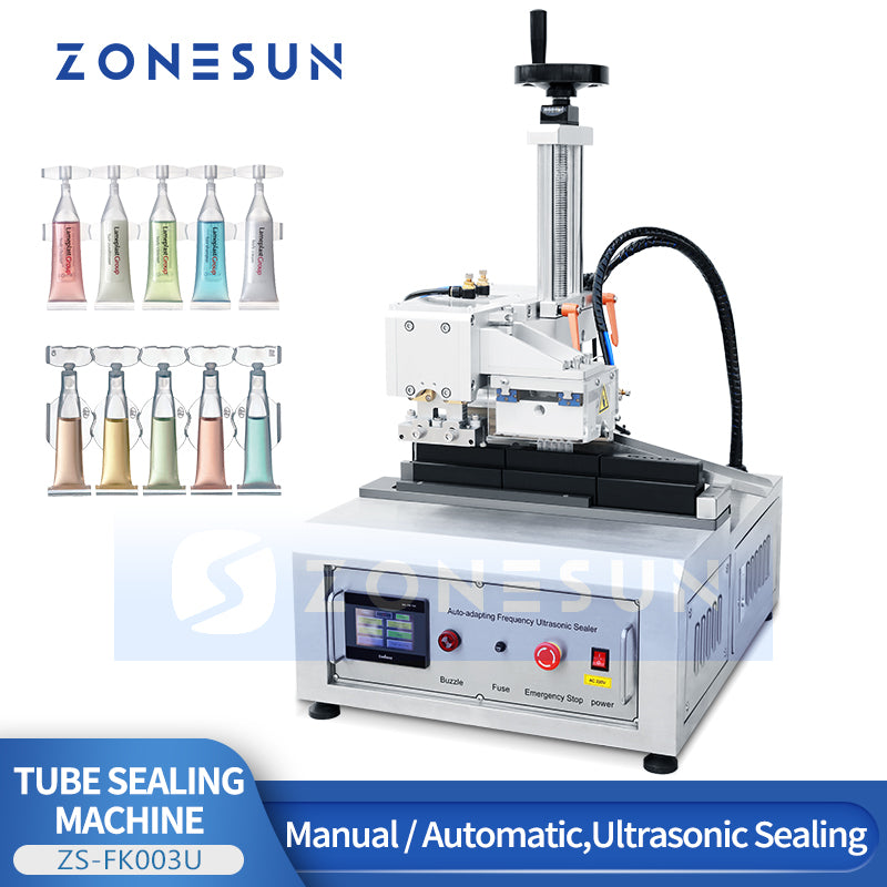 Efficient Sealing: ZONESUN ZS-FK003U Ultrasonic Tube Sealer for Cosmetic & Food Plastic/Metal Tubes