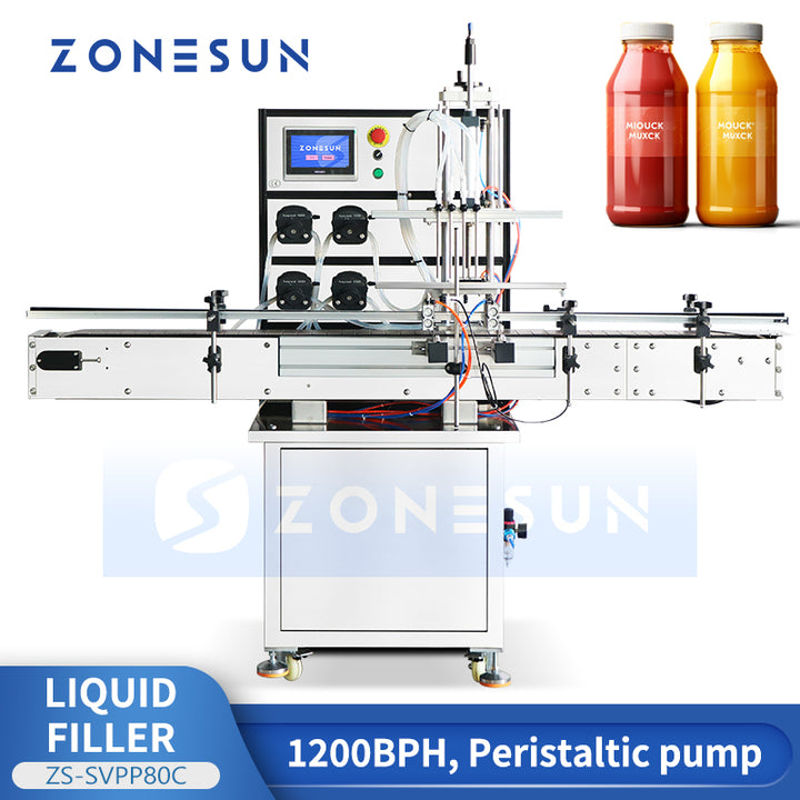 Zonesun ZS-SVPP80C Servo Peristaltic Pump Liquid Filling Machine