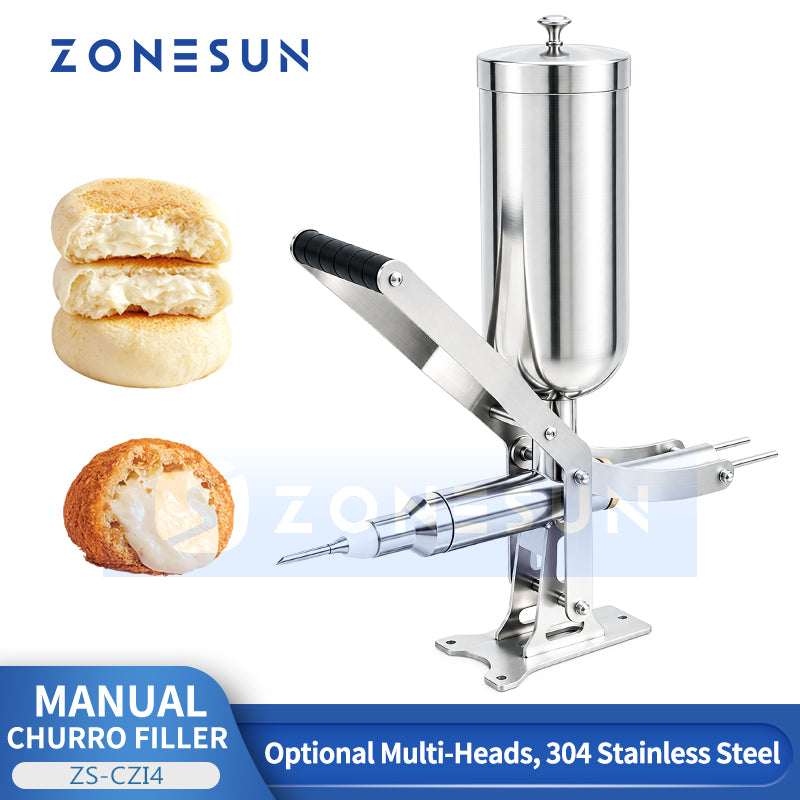 ZONESUN ZS-CZI4 Manual Cake Depositor Pastry Injector for Donuts, Churros, Cakes, Bread Paste