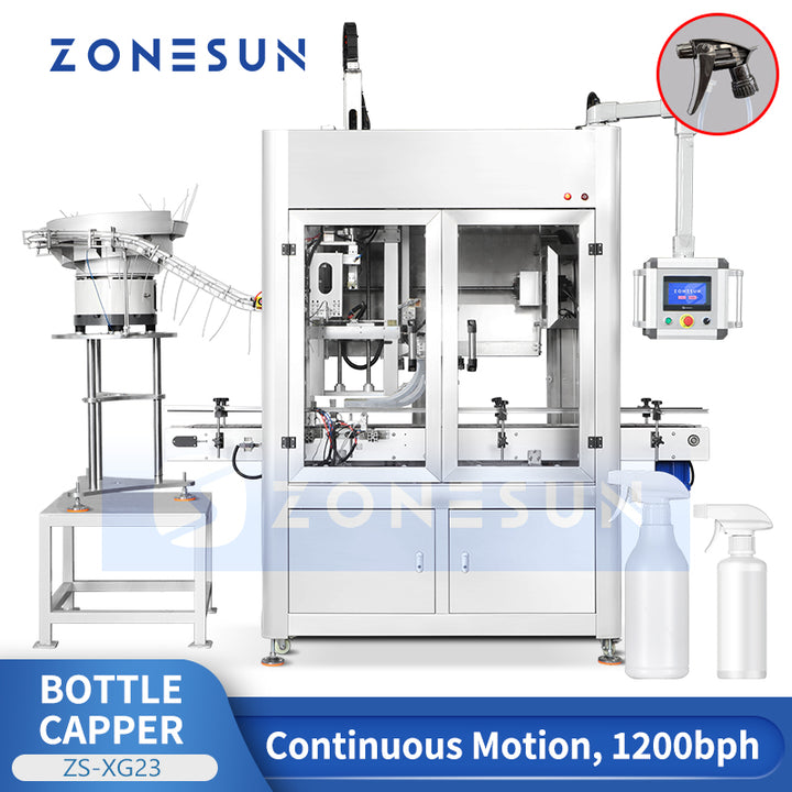 Zonesun ZS-XG23 Automatic Trigger Pump Spray Caps Capping Machine for Cleaner Detergent