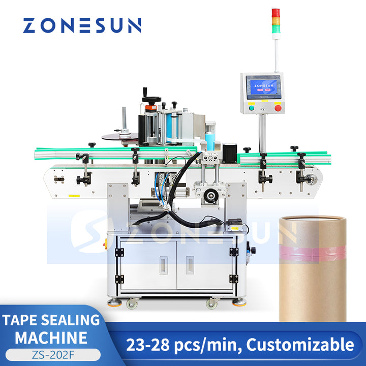 ZONESUN ZS-202F Automatic Cylinder Perfume Box Tape Sealing Labeling Machine