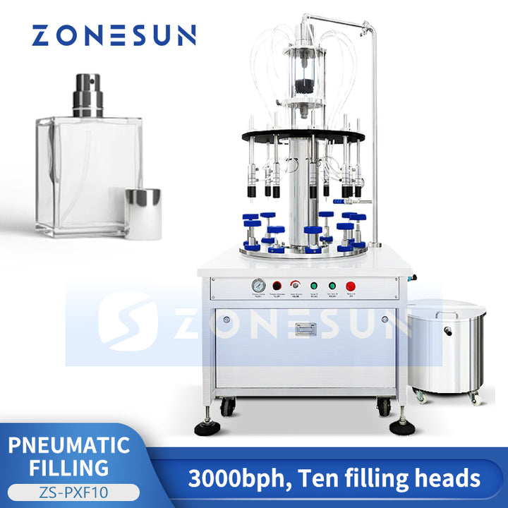 Zonesun ZS-PXF10 10 Head Rotary Perfume Vacuum Filling Machine