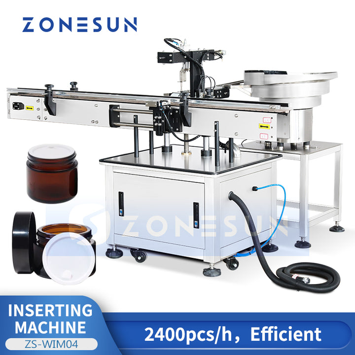 Zonesun ZS-WIM04 Automatic Inner Liner Inserting Pressing Machine for Cream Jars