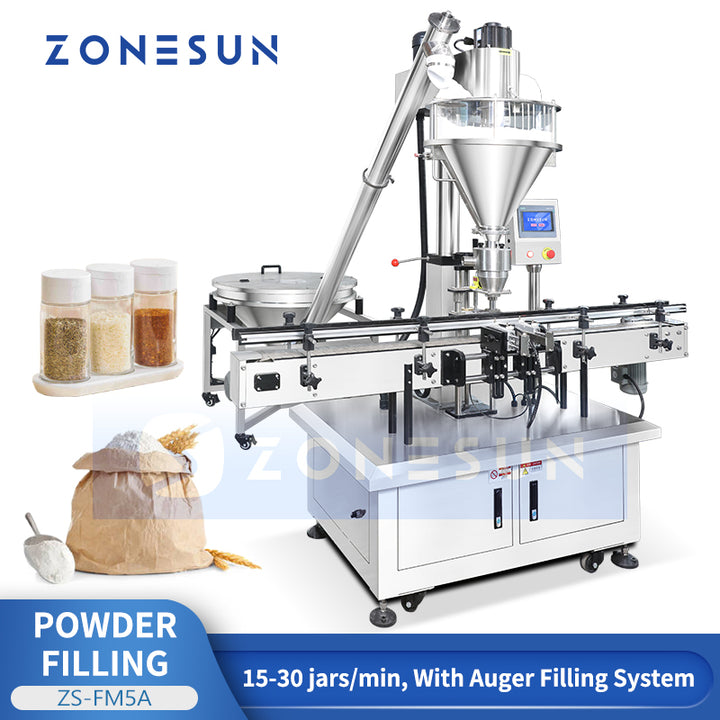 ZONESUN ZS-FM5A Automatic Powder Auger Filling Machine with Vibrating Feeder