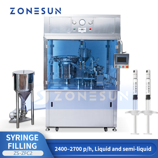 ZONESUN ZS-ZFC2 Automatic Syringe Filling and Capping Machine for Pharmaceutical Packaging