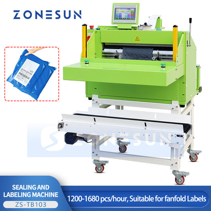 ZONESUN ZS-TB103 Automatic Courier Bag Sealer Plastic Pouch Sealing Machine