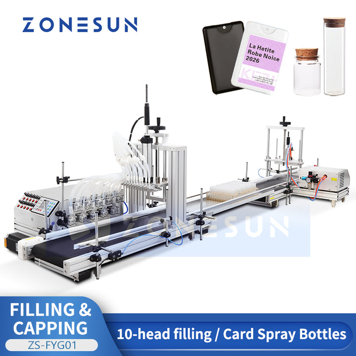 ZONESUN ZS-FYG01 Automatic Tabletop Pocket Perfume Filling and Cap Pressing Capping Machine