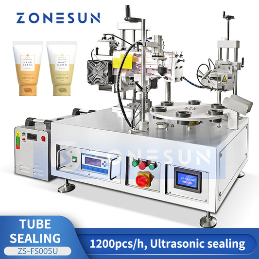 ZONESUN ZS-FS005U Semi-Auto Ultrasonic Plastic Tube Sealer Cosmetic Tube Sealing Machine