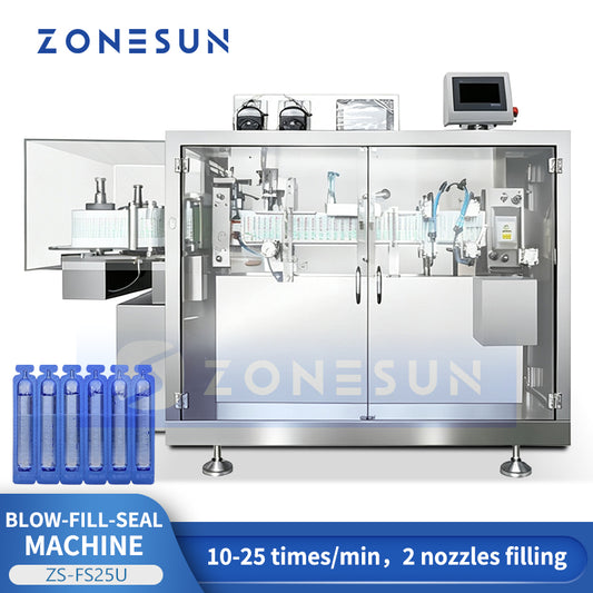 BFS Tech: ZONESUN ZS-FS25U Fully Automatic Plastic Ampoule Forming, Filling & Sealing Machine Line