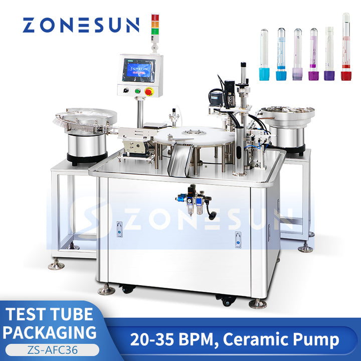 ZONESUN ZS-AFC36 Small Bottle Liquid Filling and Capping Machine Monoblock Cam System for Solvents Labs and Compact Production Lines
