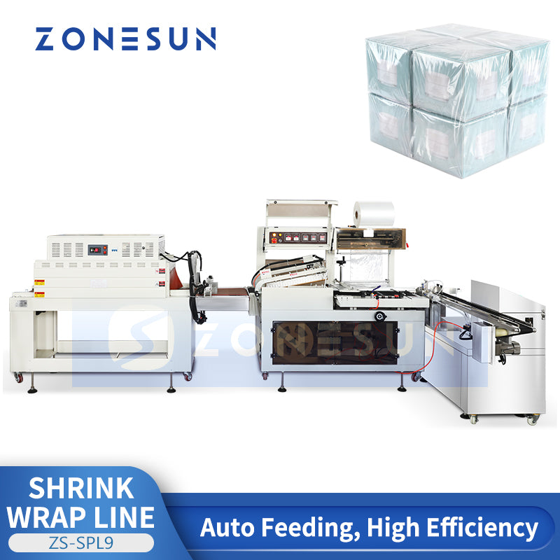 ZONESUN ZS-SPL9 Fully Automatic Shrink Sealing Machine for Boxes, Books, and Cosmetic Packaging