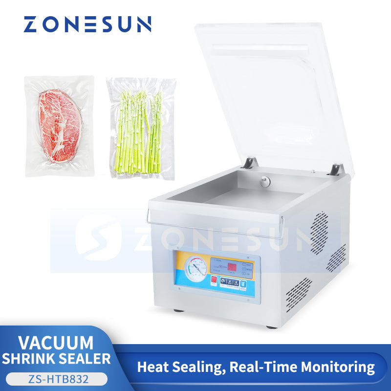 ZONESUN ZS-DZ260 Desktop Vacuum Sealer: Perfect for Food Preservation & Industrial Parts Packaging