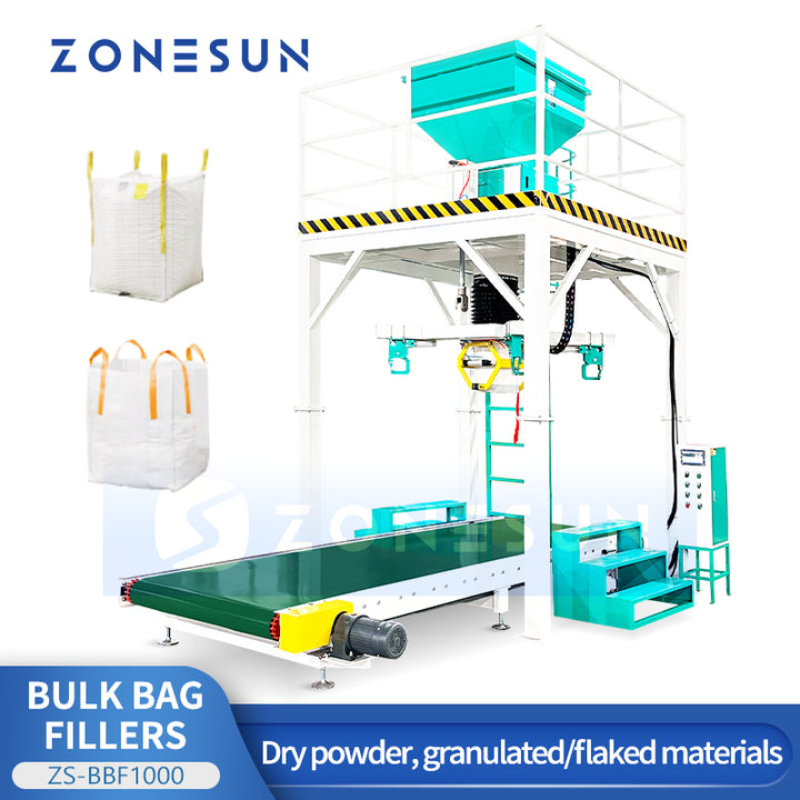 ZONESUN ZS-BBF1000 Bulk Bag Filler with Clamp-On Spout System