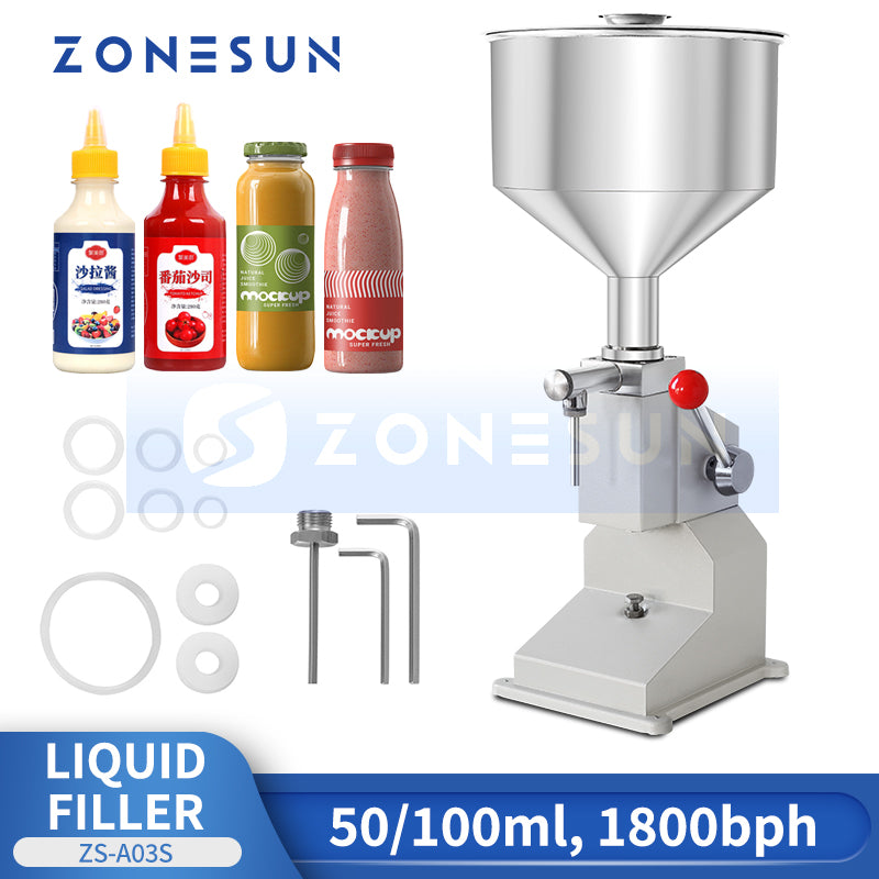 ZONESUN ZS-A03S Manual Filling Machine for Cream, Sauce and Honey Packaging