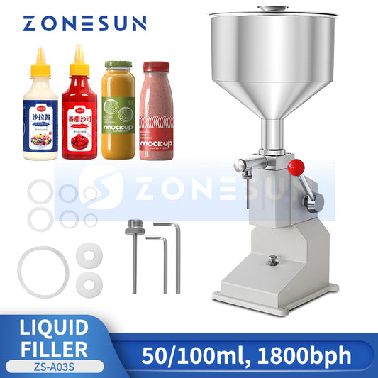 ZONESUN ZS-A03S Manual Filling Machine for Cream, Sauce and Honey Packaging