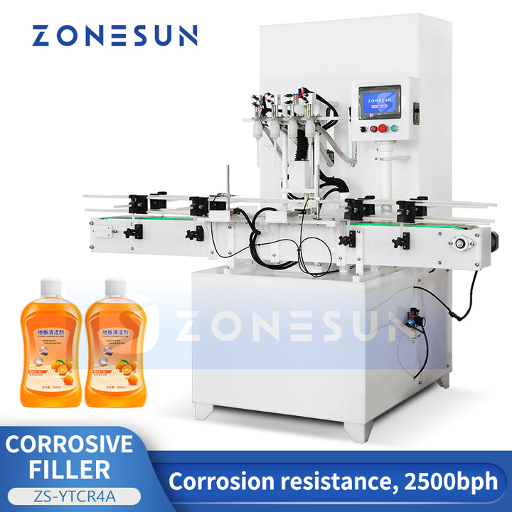 ZONESUN ZS-YTCR4A Automatic Corrosive Filling Machine for Chemicals