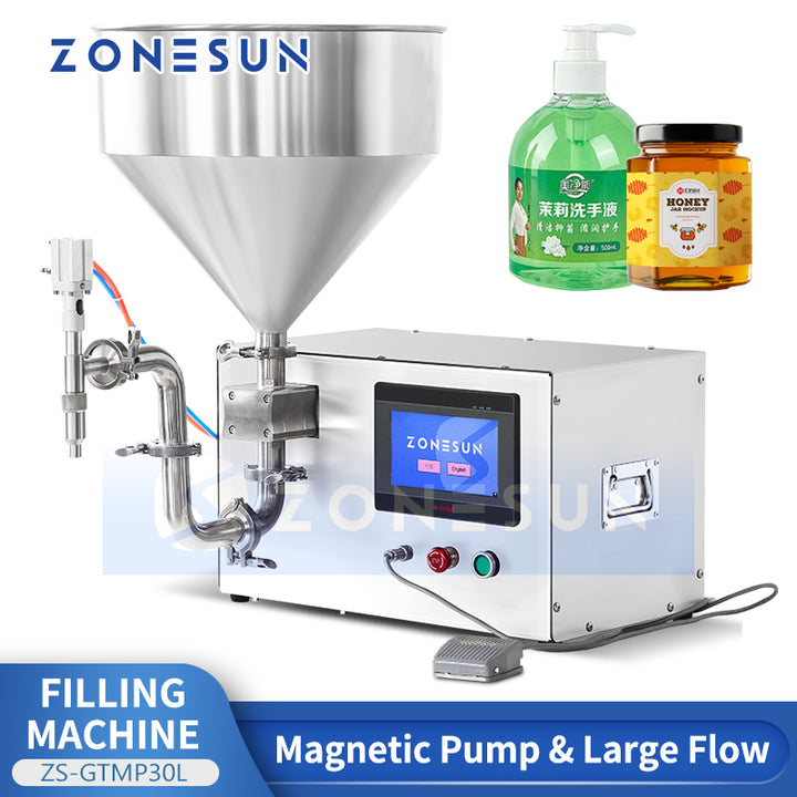 ZONESUN ZS-GTMP30L Liquid Filling Machine Bottle Filler Honey Bottling Equipment