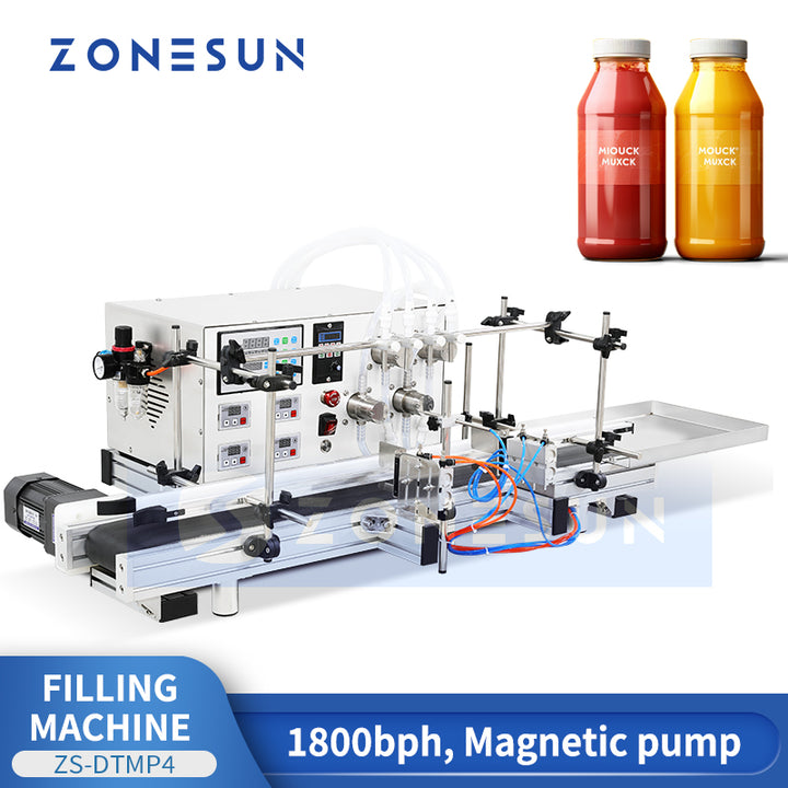 ZONESUN ZS-DTMP4 Automatic Magnetic Pump Liquid Filler