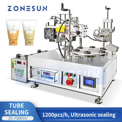 ZONESUN ZS-FS005U Semi-Auto Ultrasonic Tube Sealing Machine for Cosmetic, Pharma, Food & Chemical