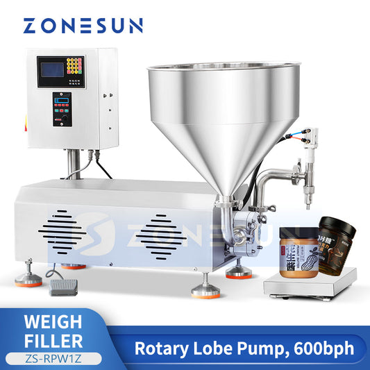 Zonesun ZS-RPW1Z Tabletop Rotary Lobe Pump Weigh and Fill Machine