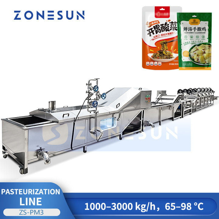 ZONESUN ZS-PM3 Spray Pasteurization Line for Food and Beverage