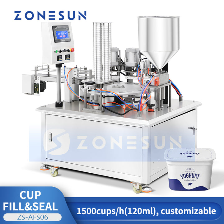 Zonesun ZS-AFS06 Rotary Cup Filling & Sealing Machine