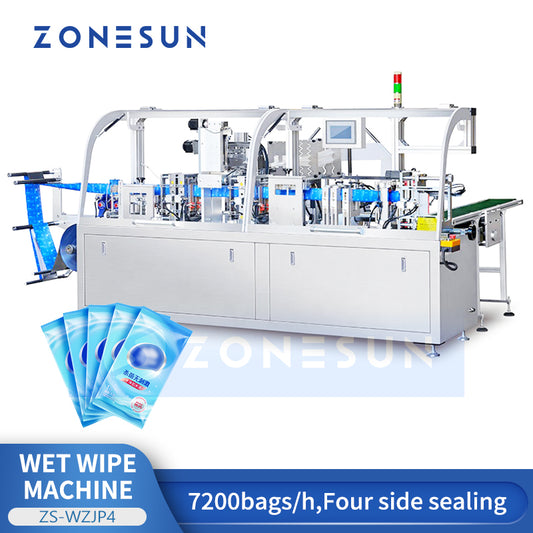 Zonesun ZS-WZJP4 Wet Wipe Packaging Machine Monoblock
