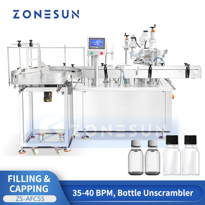 ZONESUN ZS-AFC55 Automatic High-Temperature Small Bottle Filling and Capping Machine